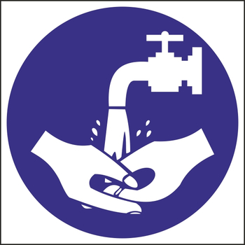 M17 мыть руки (пластик, 200х200 мм) - Знаки безопасности - Вспомогательные таблички - магазин "Охрана труда и Техника безопасности"