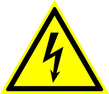 W08 внимание! опасность поражения электрическим током (пластик, сторона 300 мм) - Знаки безопасности - Знаки по электробезопасности - магазин "Охрана труда и Техника безопасности"
